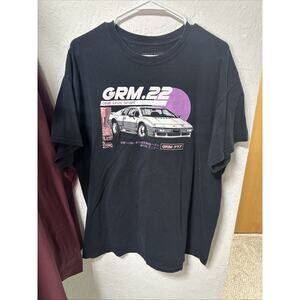 GRIM DAYS GRM 22 SPORTS CAR GRAPHIC T-SHIRT ( MENS XL) BLACK PREOWNED
